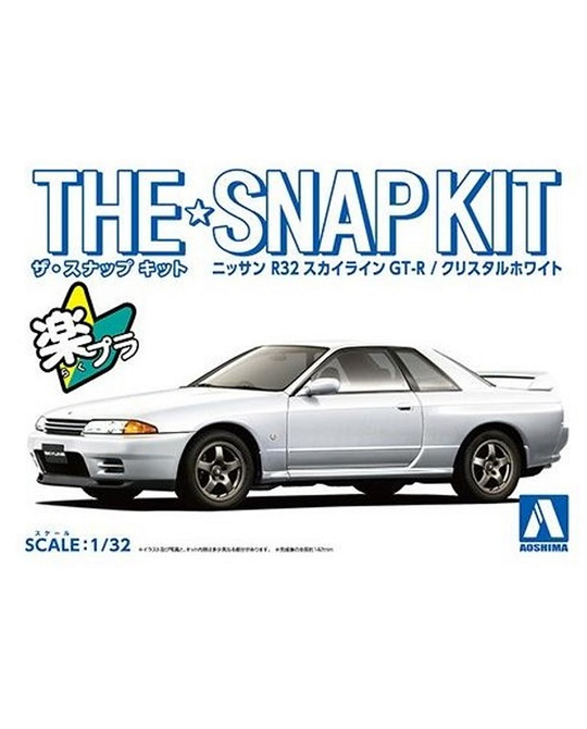 1/32 Nissan Skyline GT-R R32 - Crystal White - Snap Kit - 6354