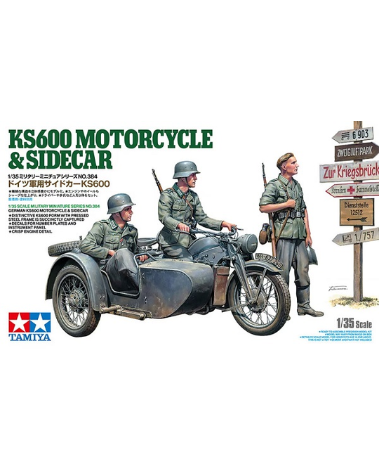 1/35 KS600 Motorcycle & Sidecar - 35384