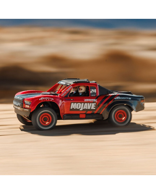 MOJAVE GROM MEGA 380 Brushed 4X4 Small Scale Desert Truck RTR with Batt/Charger - Red/Blk