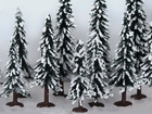 Scenery Snow Evergreen Tree 75-150mm - (10pk) - 92077