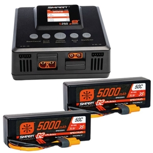 Smart Powerstage 6S Bundle - 2x G2 5000mAh 3S LiPo IC5 & S250 Charger-batteries-and-accessories-Hobbycorner