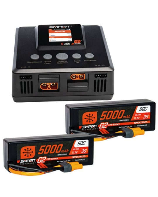 Smart Powerstage 6S Bundle - 2x G2 5000mAh 3S LiPo IC5 & S250 Charger