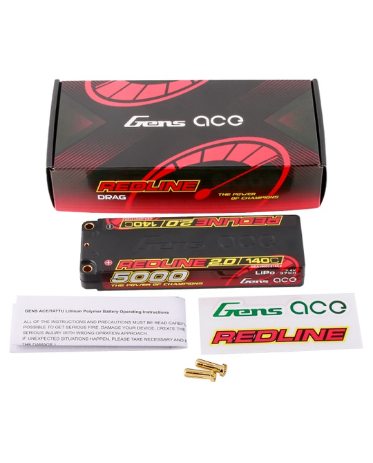 Redline 2.0 5000mAh 2S 7.4V 140C HardCase