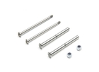 Front Hinge Pin and King Pin Set, Polished - All 22