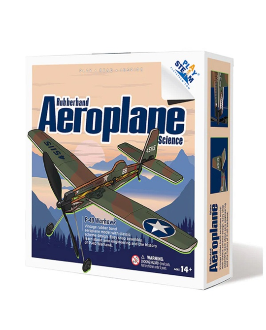 P-40 Warhawk Rubber Band Aeroplane