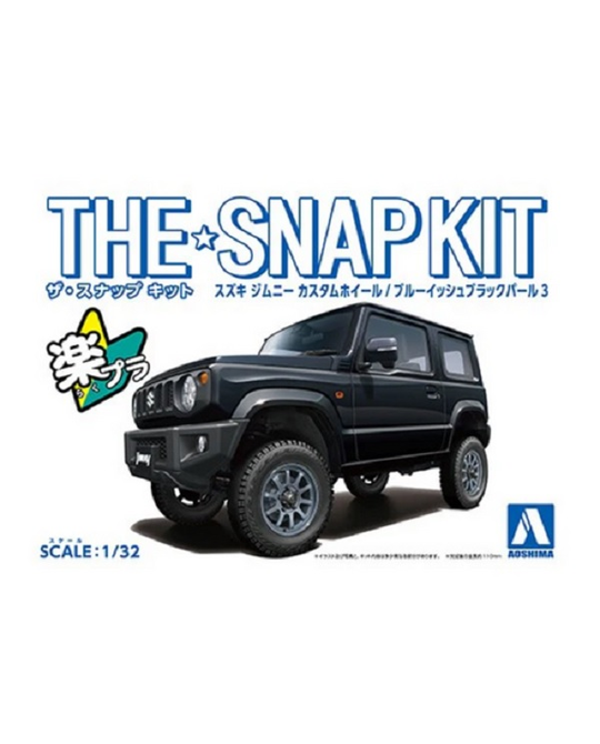 1/32 Suzuki Jimny Custom Wheel Black Pearl - Snap Kit - 6680