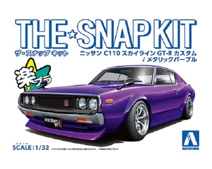 1/32 Nissan C110 Skyline GT-R Custom Metallic Purple - 6684-model-kits-Hobbycorner