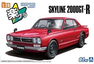 1/24 SKYLINE HT 2000 GT-R 1970 RED - 6591-model-kits-Hobbycorner