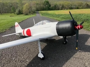 Giant Zero A6M Gas ARF 50-60cc, 86in WHITE - JP Electric retracts Included-rc-aircraft-Hobbycorner