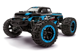 1/16 Slyder Monster Truck Turbo 4WD 2S Brushless with Battery and Charger - Black/Blue-rc---cars-and-trucks-Hobbycorner