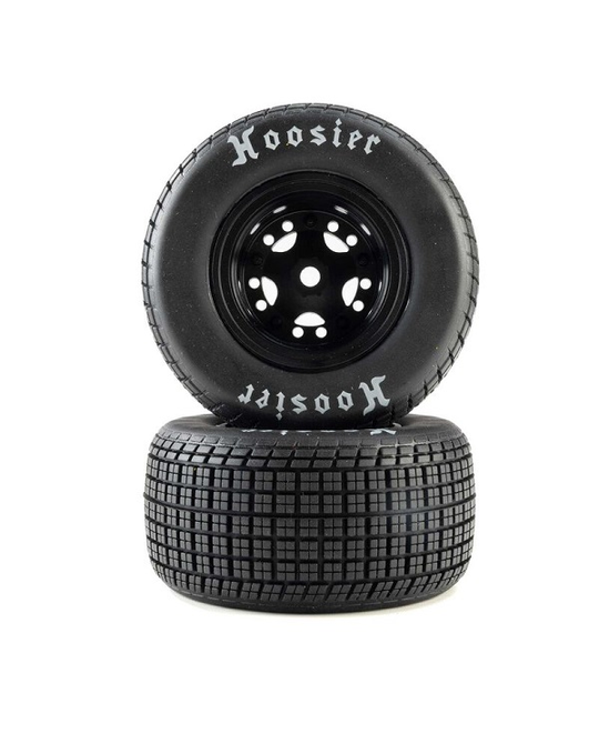 Hoosier Tires, Mounted - Soft, Black - Front or Rear (2) 22S DLM Late Model Kit Tyres
