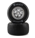 Hoosier Tires, Soft, Mounted, Satin Aluminum, Left/Right (2) 22S DLM