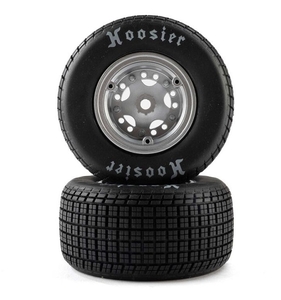 Hoosier Tires, Soft, Mounted, Satin Aluminum, Left/Right (2) 22S DLM-wheels-and-tires-Hobbycorner