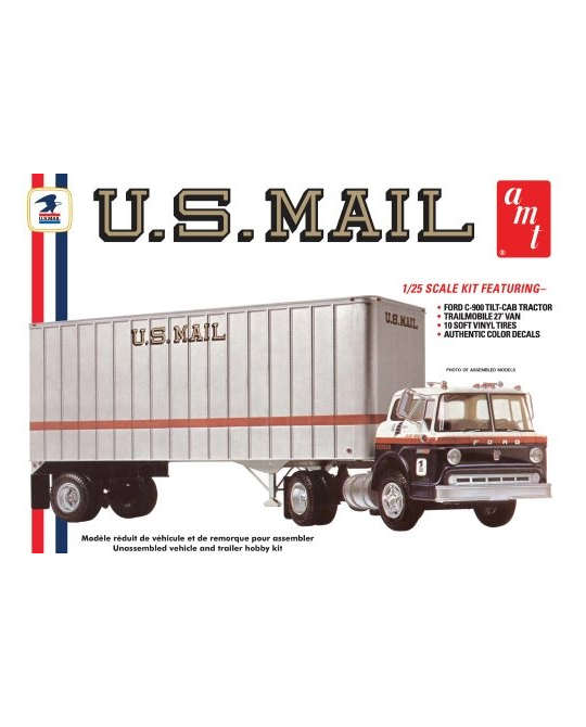 1/25 Ford C900 US Mail Truck with USPS Trailer - 1326