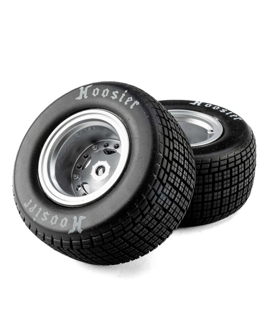 Hoosier Tires, Medium, Mounted, Satin Aluminum, Left/Right (2)