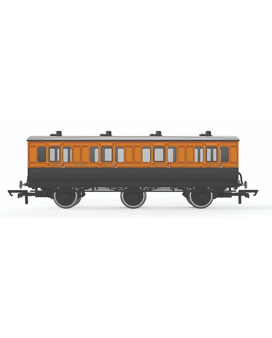 LSWR, 6 Wheel Coach, 1st Class, 490 - Era 2 - R40289