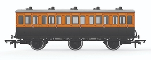 LSWR, 6 Wheel Coach, 3rd Class, 821 - Era 2 - R40291-trains-Hobbycorner