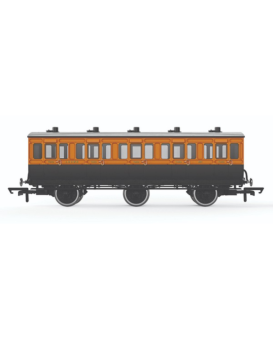 LSWR, 6 Wheel Coach, 3rd Class, 821 - Era 2 - R40291