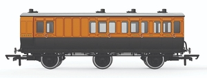 LSWR, 6 Wheel Coach, 3rd Class, 648 - Era 2 - R40293-trains-Hobbycorner