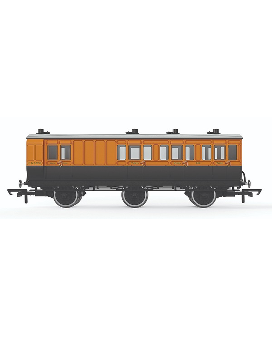 LSWR, 6 Wheel Coach, 3rd Class, 648 - Era 2 - R40293