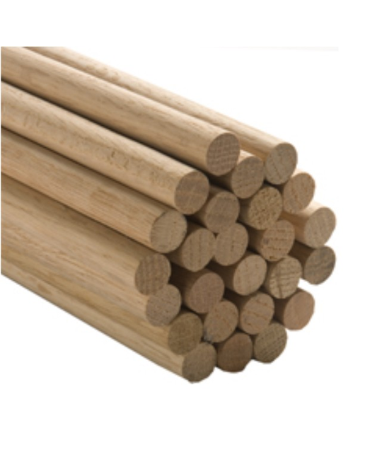 HARDWOOD DOWEL-  8mm X 1000mm -  8- 0008