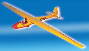 KA8- B Glider -  White And Yellow -  3m Wing Span -  ARF -  SEA137A-rc-aircraft-Hobbycorner
