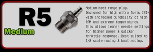 NO.R5 GLOW PLUG (HIGH NITRO) -  71605200 -  71605200-engines-and-accessories-Hobbycorner