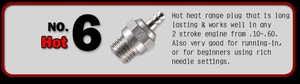 NO.A3 (NO. 6) GLOW PLUG (AIR HOT) -  71605300 -  71605300-engines-and-accessories-Hobbycorner