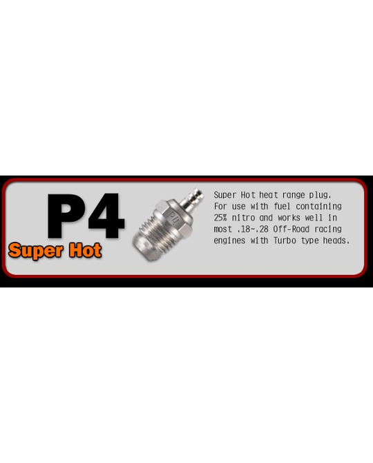 NO.P4 TURBO PLUG (SUPER HOT) -  71641400- 12 -  71641400/12