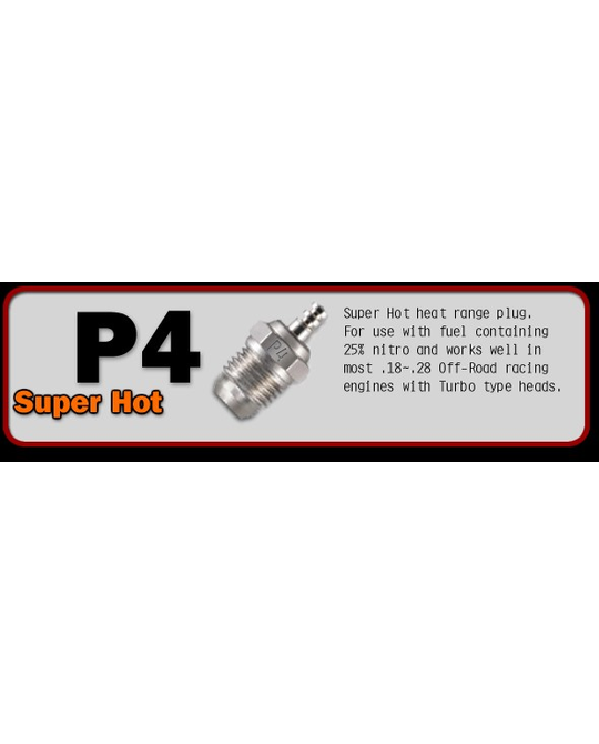 NO.P4 TURBO PLUG (SUPER HOT) -  71641400- 12 -  71641400/12