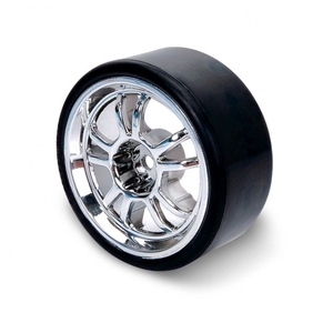 10 Spoke Chrome 1- 10th Drift Wheel & Tyre Set 4 pack -  HD47-wheels-and-tires-Hobbycorner