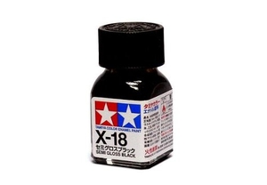 X18 Enamel Semi Gloss Black -  8018-paints-and-accessories-Hobbycorner