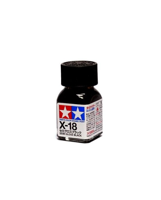 X18 Enamel Semi Gloss Black -  8018