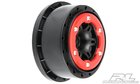 Short Course -  Split Six 2.2"/3.0" Red/Black B- Loc Wheels -  2715- 04