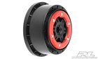 Short Course -  Split Six 2.2"/3.0" Red/Black Bead- Loc Front Wheels for SC10 -  2716- 04