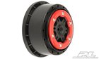 Short Course -  Split Six 2.2"/3.0" Red/Black Bead- Loc Rear Wheels for SC10 -  2717- 04