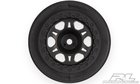 Short Course -  Split Six 2.2"/3.0" Black one- piece Wheels for Slash Rear, Slash 4x4 F/R, SCRT10 F/R & Blitz F/R -  2721- 02