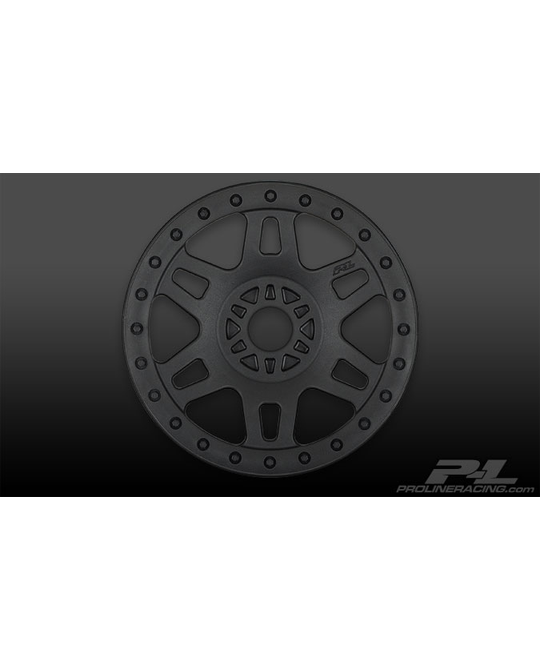 1:8 Buggy -  Split Six V2 Black Front or Rear Wheels for 1:8 Buggy or SC (with Pro- Line 17mm Adapter Kit) -  2724- 03