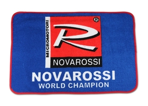 Blue towel with printed brand -  6/18P-apparel-Hobbycorner