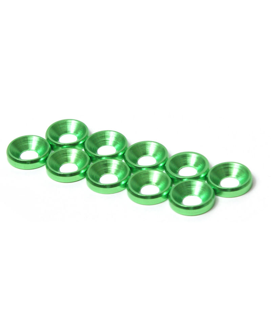 THE M3 Countersunk Washer 10pcs (Green) -  JQA0029