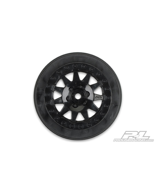 Short Course -   F- 11 +3 offset 2.2"/3.0" Black Wheels for SC10RS 2WD, SC10 4x4 Front or Rear -  2739- 03