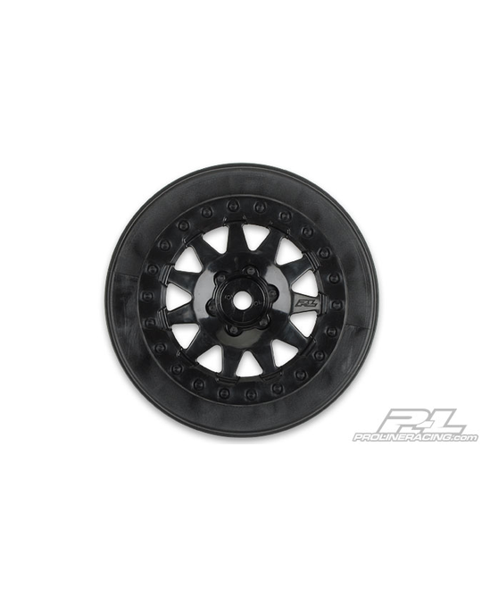 Short Course -   F- 11 +3 offset 2.2"/3.0" Black Wheels for SC10RS 2WD, SC10 4x4 Front or Rear -  2739- 03