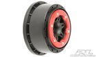 Short Course -  Split Six 2.2"/3.0" Red/Black Bead- Loc - Front Wheels - 2714-04