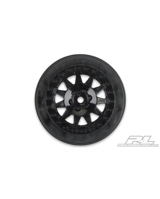 Short Course -  F- 11 2.2"/3.0" Black Wheels for PRO- 2 SC, SCTE 4x4, SC10RS 2WD, SC10 4x4, SCT410 and all ProTrac Kits Front or Rear -  2740- 03