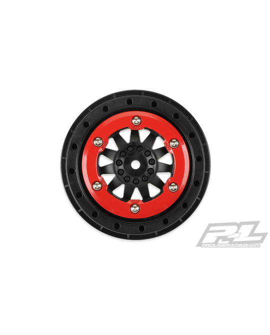 Short Course -  ProTrac F- 11 2.2"/3.0" Red/Black Bead- Loc Wheels -  2745- 03