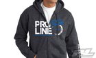 Pro- Line Stacked Charcoal Heather Zip- up Hoodie -  L -  9807- 03