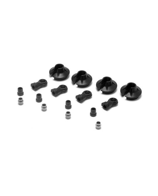 15mm Shock Ends, Cups, Bushing 8B 2.0 -  LOSA5435