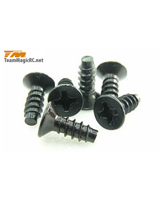 3X8mm Steel FH TP Screw (Cross Head) (6) -  116308CR