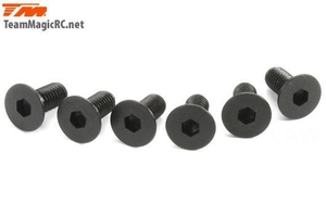 Screws Flat Head 3 x 7mm (6 pcs) -  126307-nuts,-bolts,-screws-and-washers-Hobbycorner