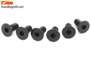 Screws Flat Head 3 x 7mm (6 pcs) -  126307-nuts,-bolts,-screws-and-washers-Hobbycorner